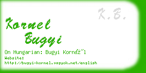 kornel bugyi business card